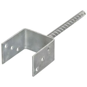 Ancore de gard, 6 buc., argintiu, 9x6x30 cm, oțel galvanizat - Img 2