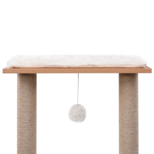 Ansamblu pentru pisici, covoraș de zgâriere din sisal, 129 cm - Img 5