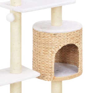 Ansamblu pentru pisici, stâlp cu funie de sisal, iarbă de mare - Img 5