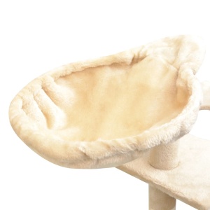Ansamblu pentru pisici, stâlpi cu funie de sisal, 150 cm, bej - Img 5