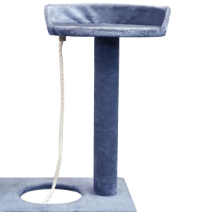 Ansamblu pisici, stâlpi cu funie sisal, 150 cm, albastru inchis - Img 4
