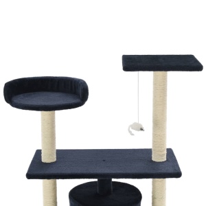 Ansamblu pisici, stâlpi din funie sisal, 95 cm Albastru inchis - Img 4