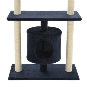 Ansamblu pisici, stâlpi din funie sisal, 95 cm Albastru inchis - Img 6