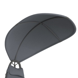 Balansoar de grădină, gri, 160 x 80 x 195 cm, material textil - Img 7