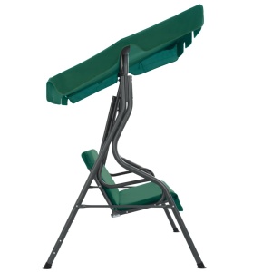 Balansoar de grădină, verde, 170x110x153 cm, material textil - Img 3