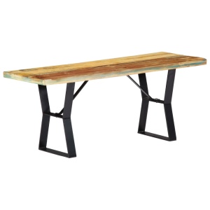 Bancă, 110 cm, lemn masiv reciclat - Img 11
