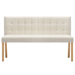 Bancă, crem, 140 cm, material textil - Img 3