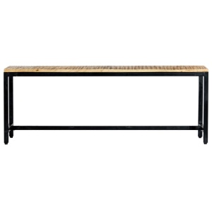 Bancă de bucătărie, 120 cm, lemn masiv de mango nefinisat - Img 3