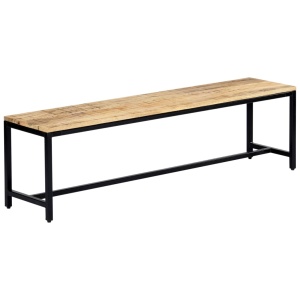 Bancă de bucătărie, 160 cm, lemn masiv de mango nefinisat - Img 10