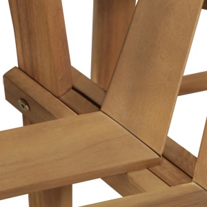 Bancă de copac semihexagonală 160 cm lemn masiv de acacia - Img 3
