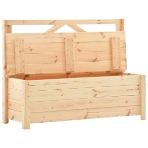 Bancă de depozitare, 120 cm, lemn masiv de pin - Img 2