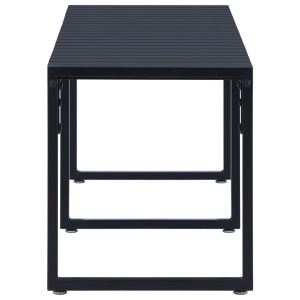 Bancă de grădină, negru, 180 cm, placă PS - Img 3