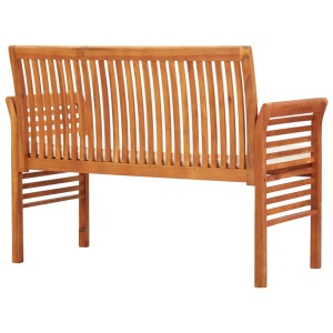 Bancă grădină cu 2 locuri &amp; pernă, 120 cm, lemn masiv acacia - Img 4
