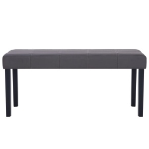 Bancă, gri, 106 cm, piele artificială - Img 4