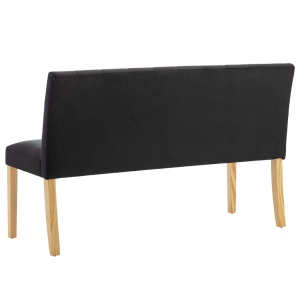 Bancă, negru, 140 cm, material textil - Img 7