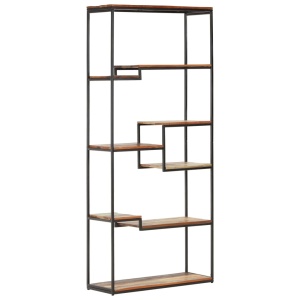 Bibliotecă, 80 x 30 x 180 cm, lemn masiv reciclat - Img 6