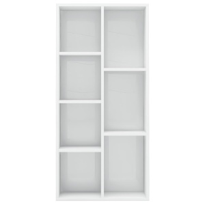 Bibliotecă, alb extralucios, 50 x 25 x 106 cm, PAL - Img 4
