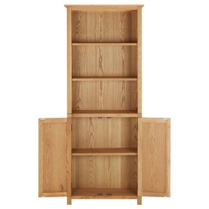 Bibliotecă cu 2 uși, 70 x 30 x 180 cm, lemn masiv stejar - Img 3