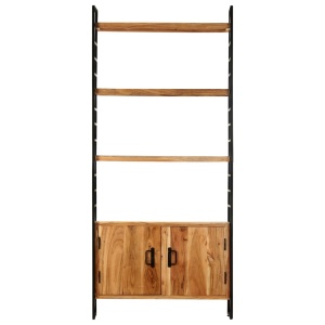 Bibliotecă cu 4 niveluri, 80x30x180 cm, lemn masiv de acacia - Img 3