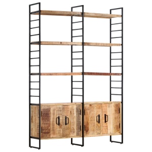Bibliotecă cu 4 rafturi, 124x30x180 cm, lemn de mango nefinisat - Img 11