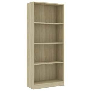 Bibliotecă cu 4 rafturi, stejar Sonoma, 60 x 24 x 142 cm, PAL - Img 2