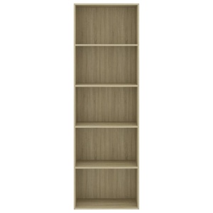 Bibliotecă cu 5 rafturi, stejar Sonoma, 60 x 30 x 189 cm, PAL - Img 4