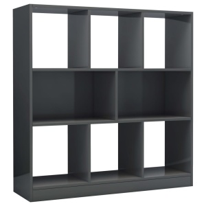 Bibliotecă, gri lucios, 97,5 x 29,5 x 100 cm, PAL - Img 2