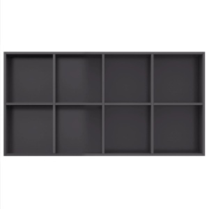 Bibliotecă/Servantă, gri lucios, 66 x 30 x 130 cm, PAL - Img 12