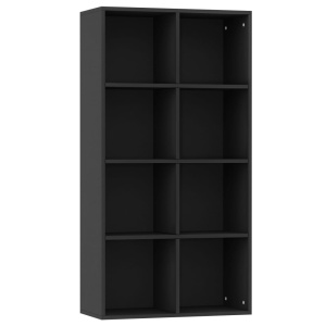 Bibliotecă/Servantă, negru, 66 x 30 x 130 cm, PAL - Img 2