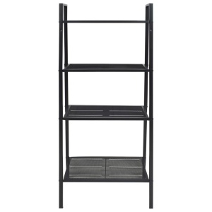 Bibliotecă tip scară, 4 trepte, metal, negru - Img 2