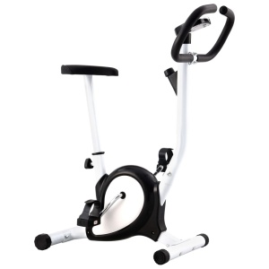 Bicicletă fitness cu curea de rezistență, negru - Img 3