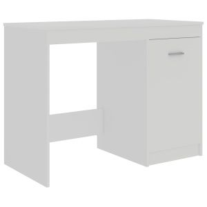 Birou, alb, 100 x 50 x 76 cm, PAL - Img 2