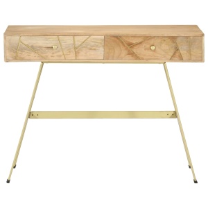 Birou de scris cu sertare, 100 x 55 x 75 cm, lemn masiv mango - Img 3