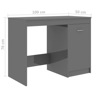 Birou, gri extralucios, 100 x 50 x 76 cm, PAL - Img 9