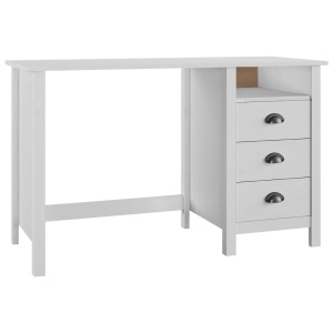 Birou Hill Range cu 3 sertare, 120x50x74 cm, lemn masiv de pin