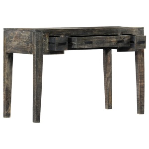 Birou, negru, 110 x 50 x 75 cm, lemn masiv de mango - Img 10