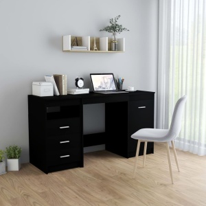 Birou, negru, 140 x 50 x 76 cm, PAL