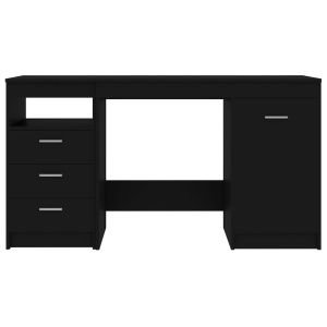 Birou, negru, 140 x 50 x 76 cm, PAL - Img 4