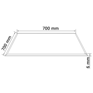 Blat de masă din sticlă securizată, pătrat, 700 x 700 mm - Img 4