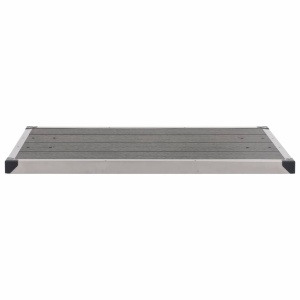 Cădiță de duș de exterior gri 110x62 cm WPC și oțel inoxidabil - Img 3