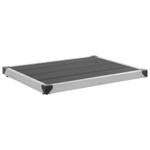 Cădiță de duș de exterior gri 80x62 cm WPC și oțel inoxidabil