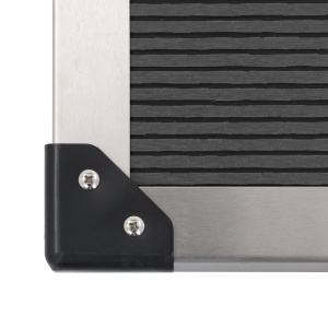 Cădiță de duș de exterior gri 80x62 cm WPC și oțel inoxidabil - Img 6