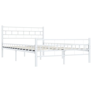 Cadru de pat, alb, 120 x 200 cm, metal - Img 2