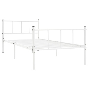 Cadru de pat, alb, 90 x 200 cm, metal - Img 2
