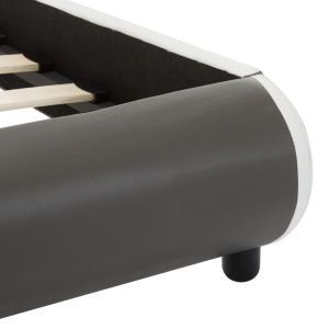 Cadru de pat cu LED, antracit, 180 x 200 cm, piele ecologică - Img 6