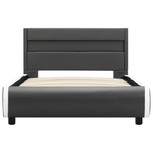 Cadru de pat cu LED, antracit, 90 x 200 cm, piele ecologică - Img 8