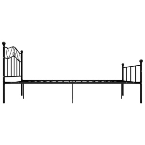 Cadru de pat, negru, 120 x 200 cm, metal - Img 4