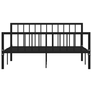 Cadru de pat, negru, 160 x 200 cm, metal - Img 3