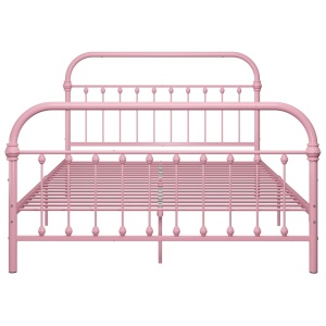 Cadru de pat, roz, 120 x 200 cm, metal - Img 3