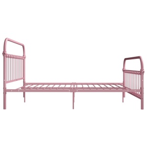 Cadru de pat, roz, 180 x 200 cm, metal - Img 4